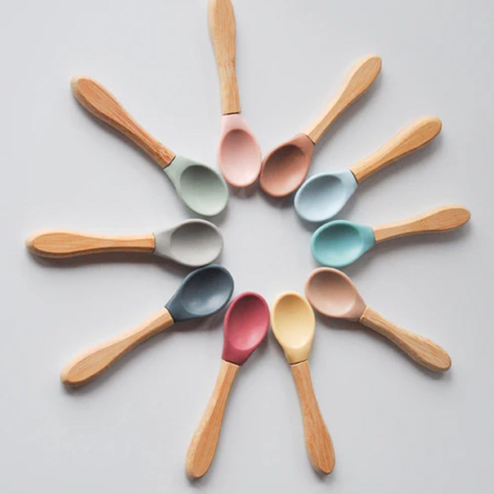 OİOİ 2'li Bambu Saplı Kaşık ( Bubble Beige / Powder Grey )