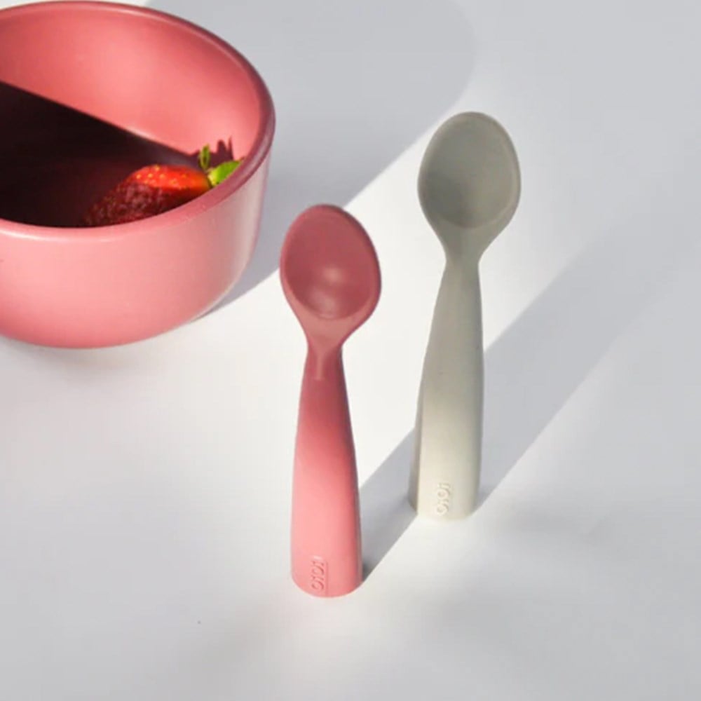 OİOİ Nam Nam 2'li Kaşık ( Pinky Pink / Powder Grey )
