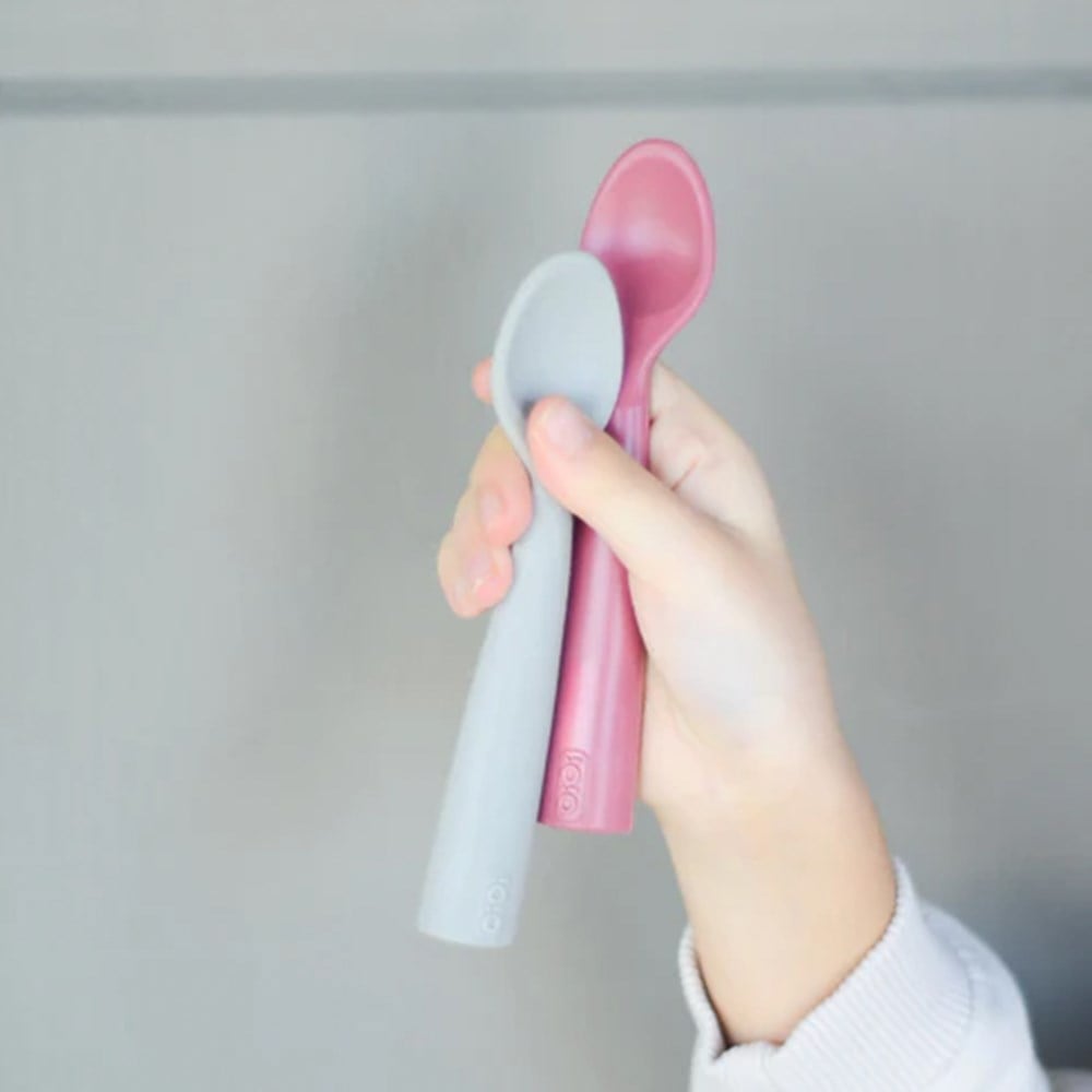OİOİ Nam Nam 2'li Kaşık ( Velvet Rose / Powder Grey)