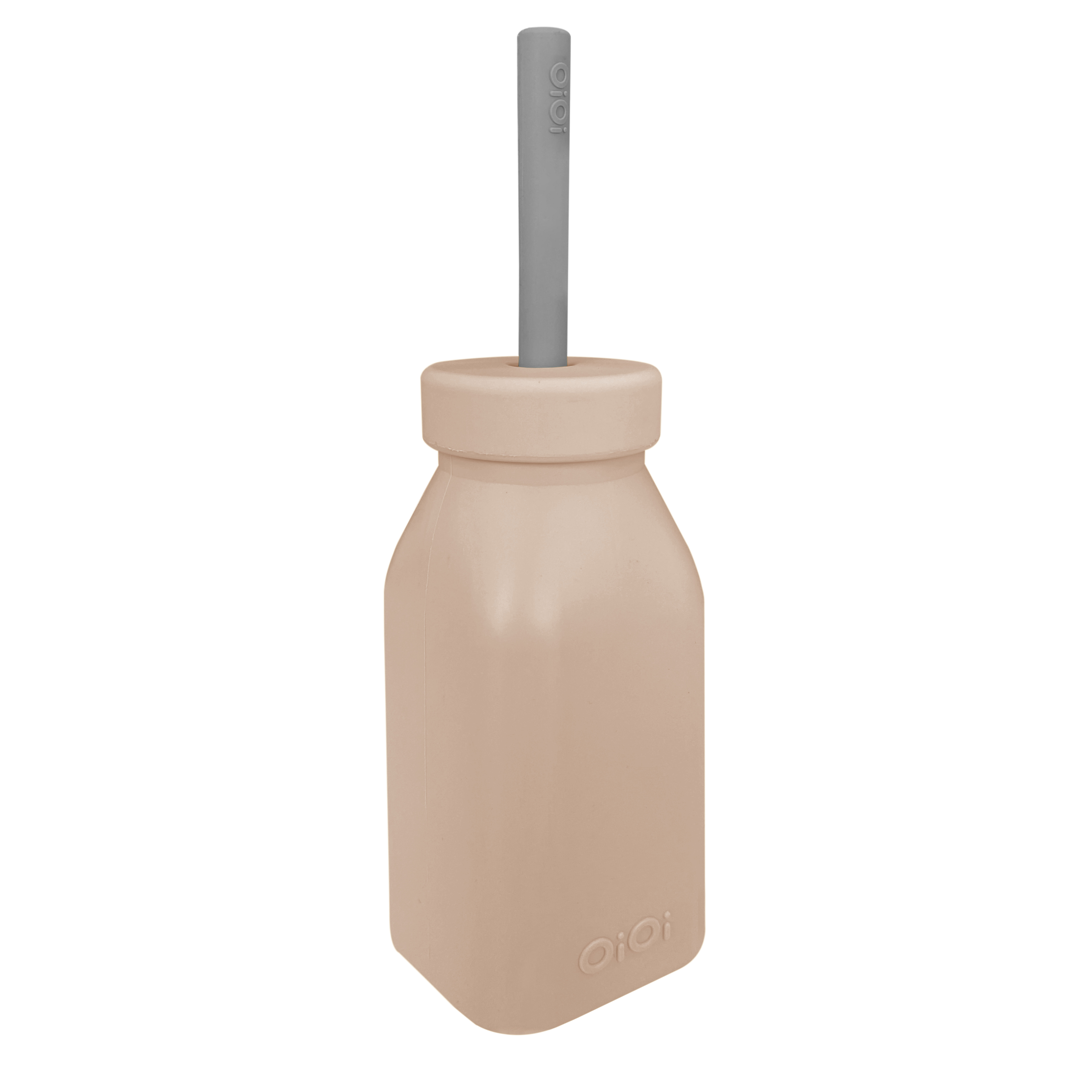 Oioi Şişe + Pipet Bubble Beige-Powder Grey (6Ay+)