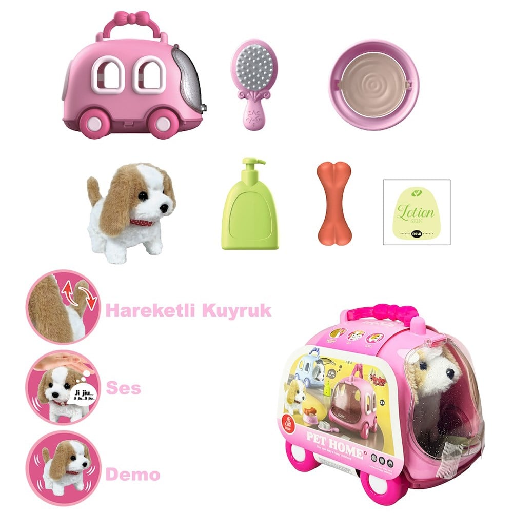Oyuncak... Sesli Hareketli Köpek Çantalı Kafes