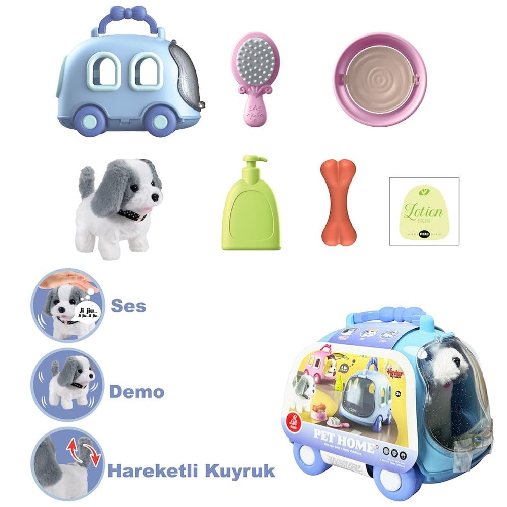 Oyuncak... Sesli Hareketli Köpek Çantalı Kafes