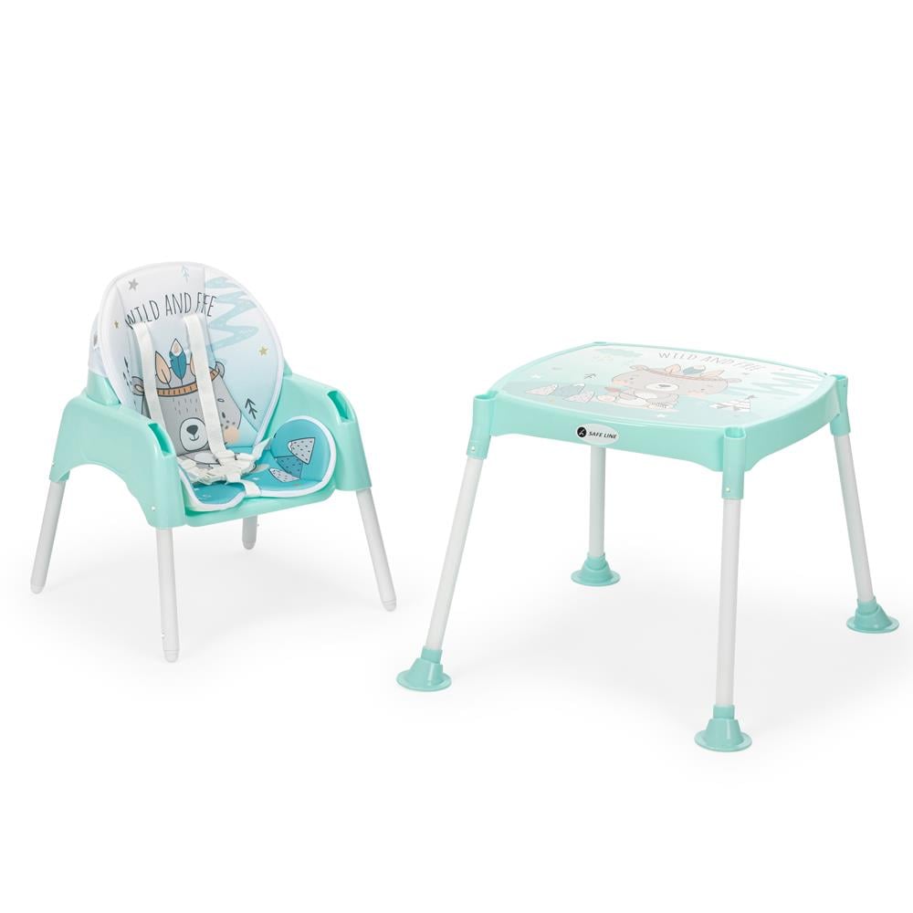 Safe Line Pocket Çalışma Masalı Mama Sandalyesi Yeşil