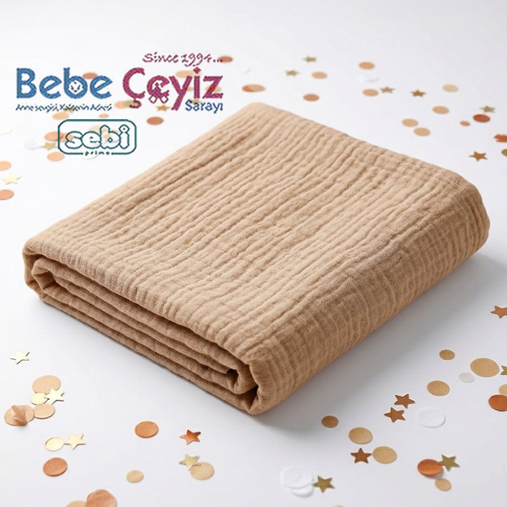 Sebi Çift Kat Müslin Bebek Battaniyesi (80x90)