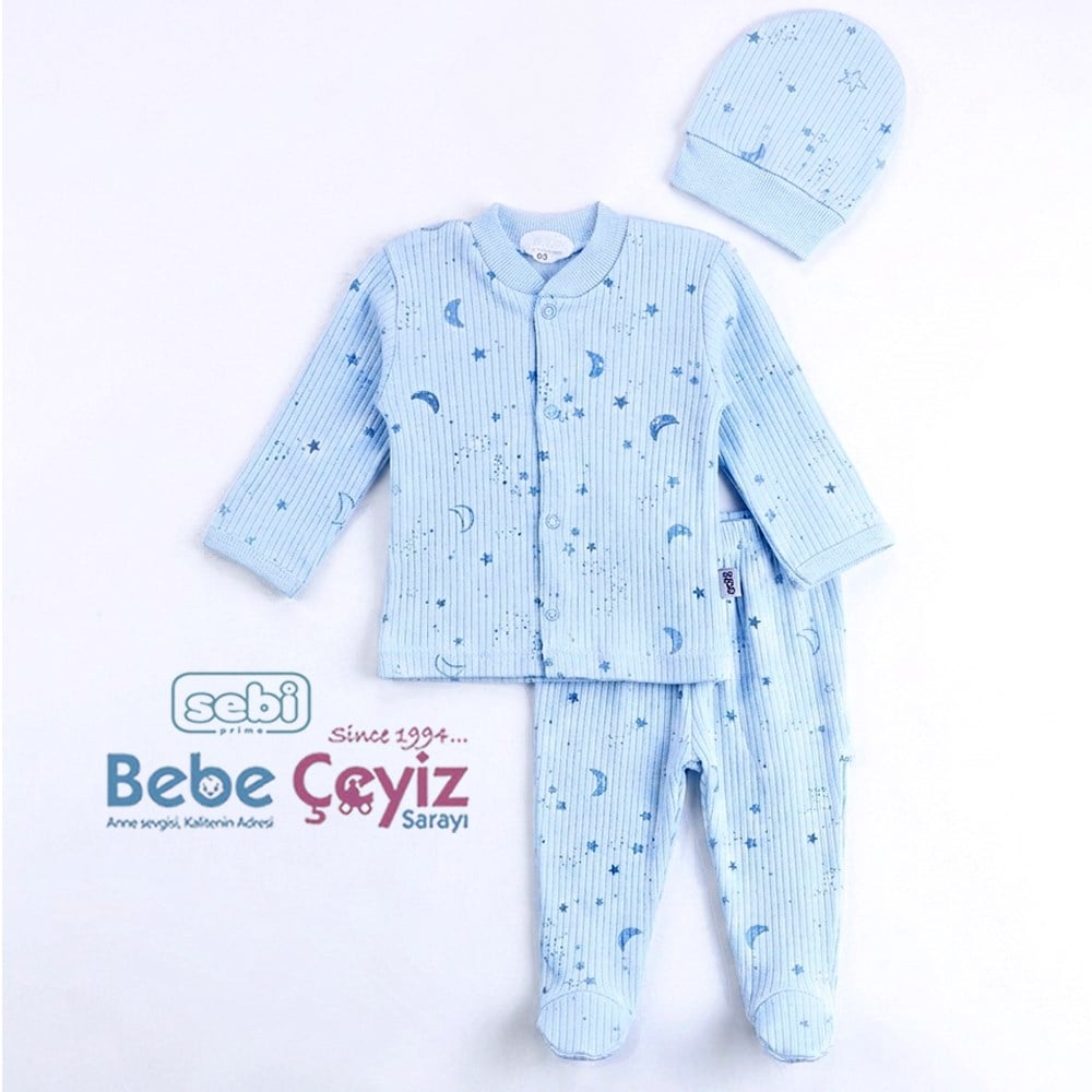 SEBİ PRİME Ay Yıldız Pijama Takım  ( 0-3 Ay )