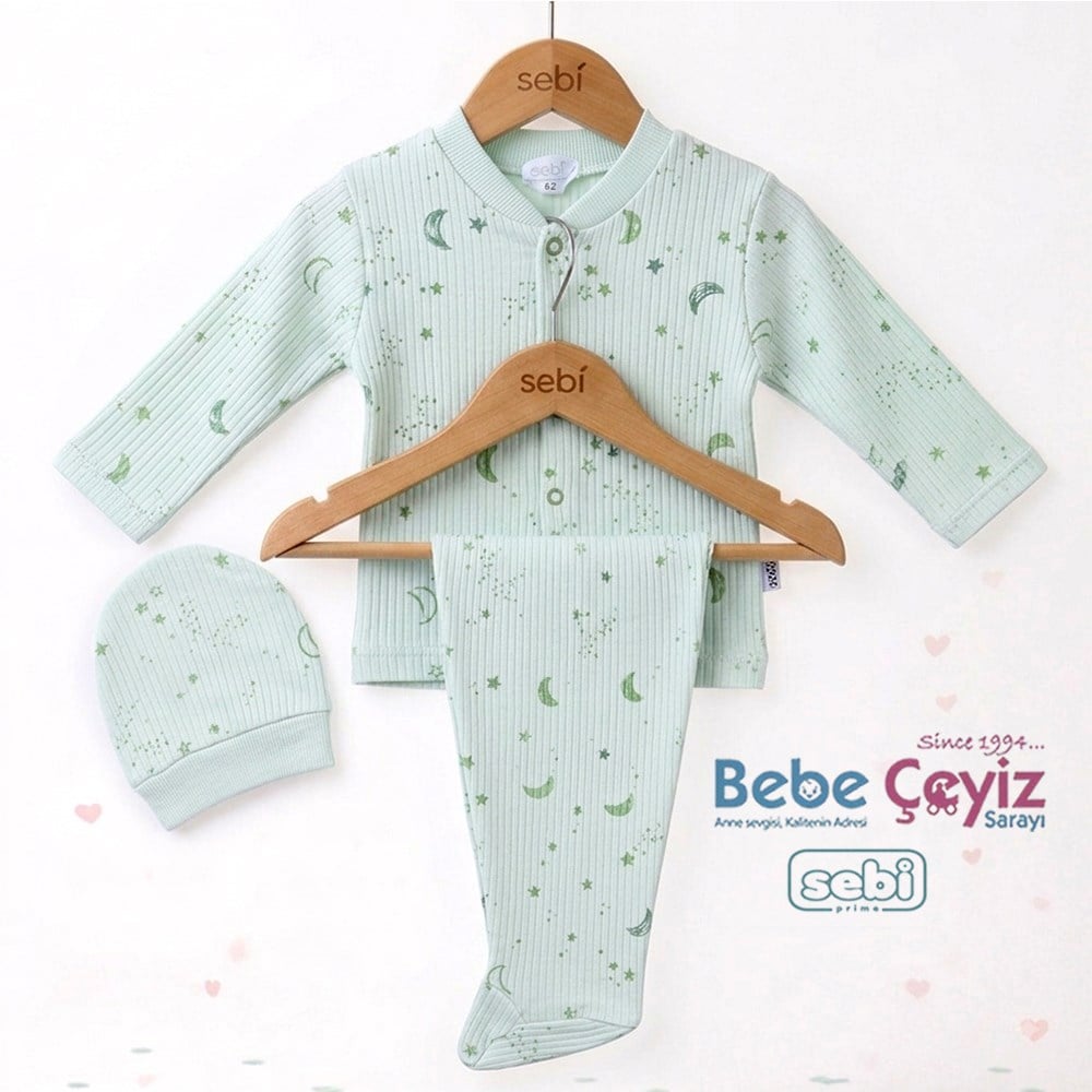 SEBİ PRİME Ay Yıldız Pijama Takım  ( 0-3 Ay )