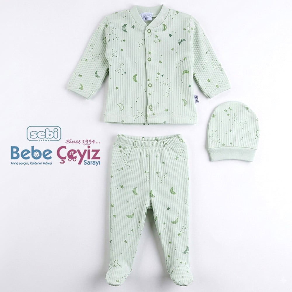 SEBİ PRİME Ay Yıldız Pijama Takım  ( 0-3 Ay )