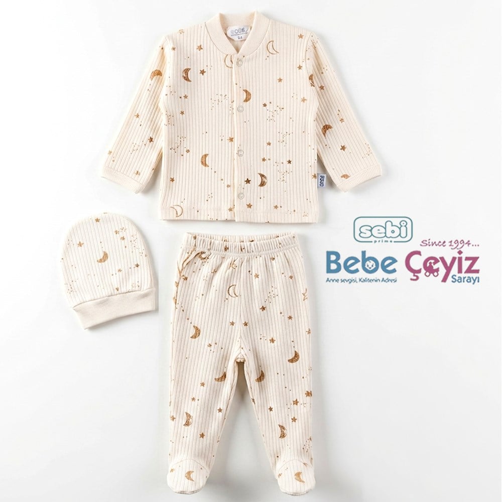 SEBİ PRİME Ay Yıldız Pijama Takım  ( 0-3 Ay )