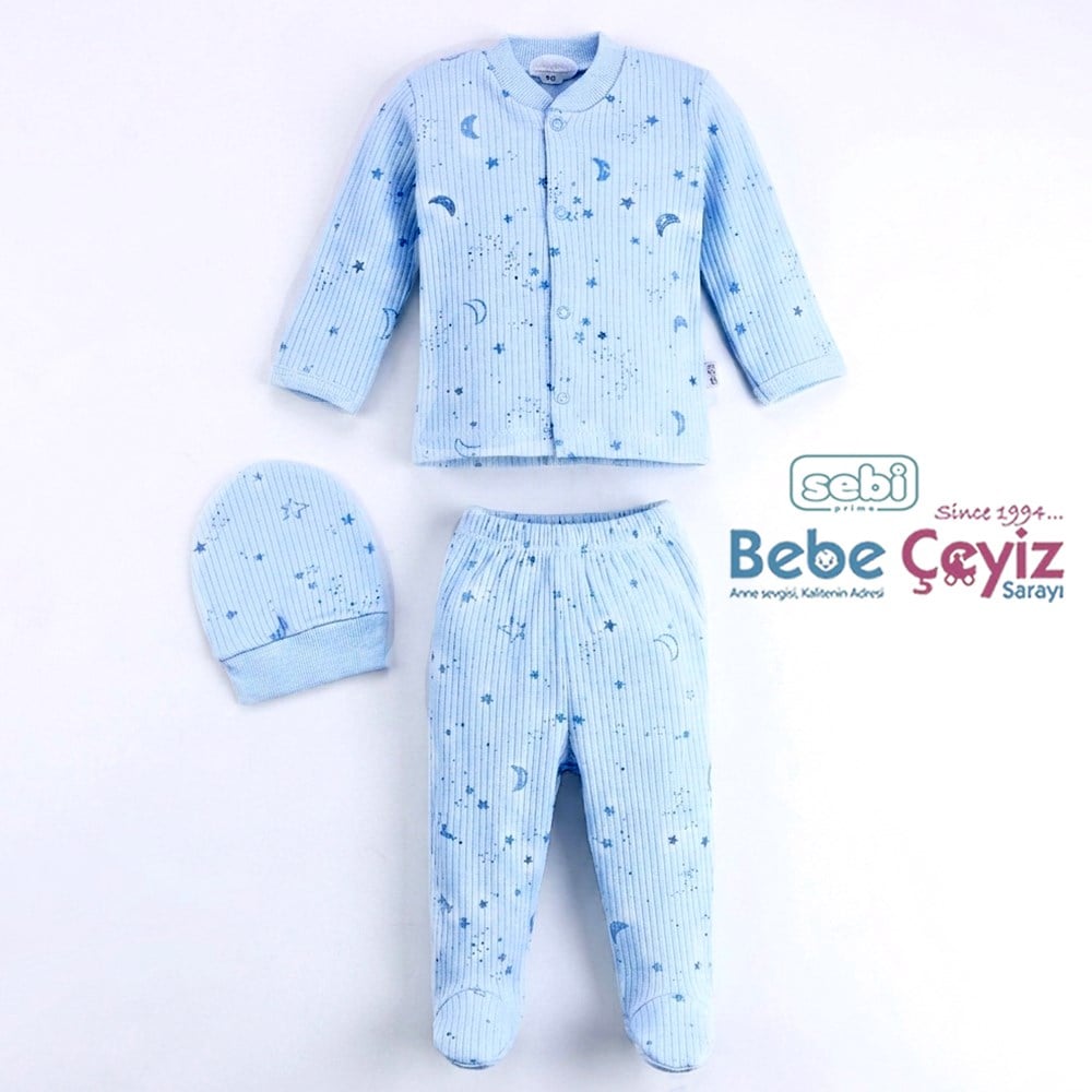 SEBİ PRİME Ay Yıldız Pijama Takım  ( 0-3 Ay )
