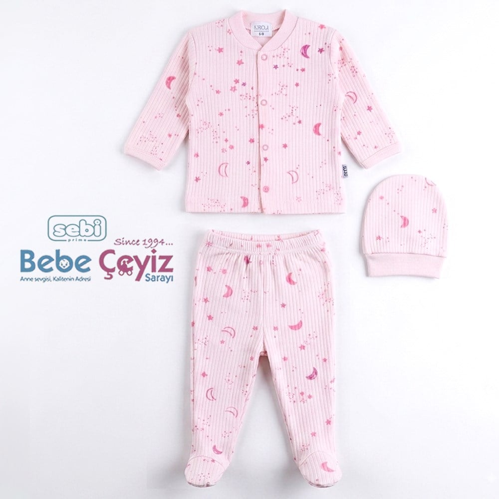 SEBİ PRİME Ay Yıldız Pijama Takım  ( 0-3 Ay )