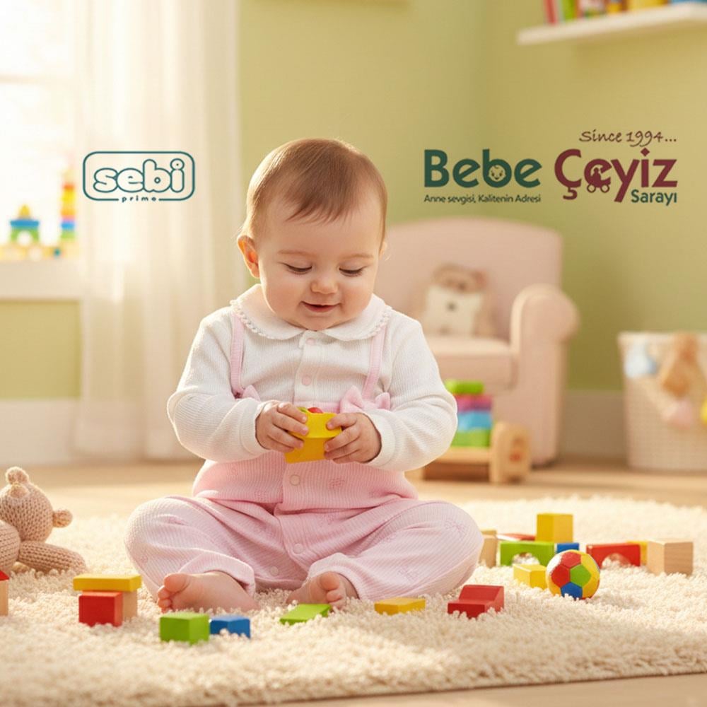 SEBİ PRİME Bebeyaka Fiyonk Desenli Tulum ( Pembe )