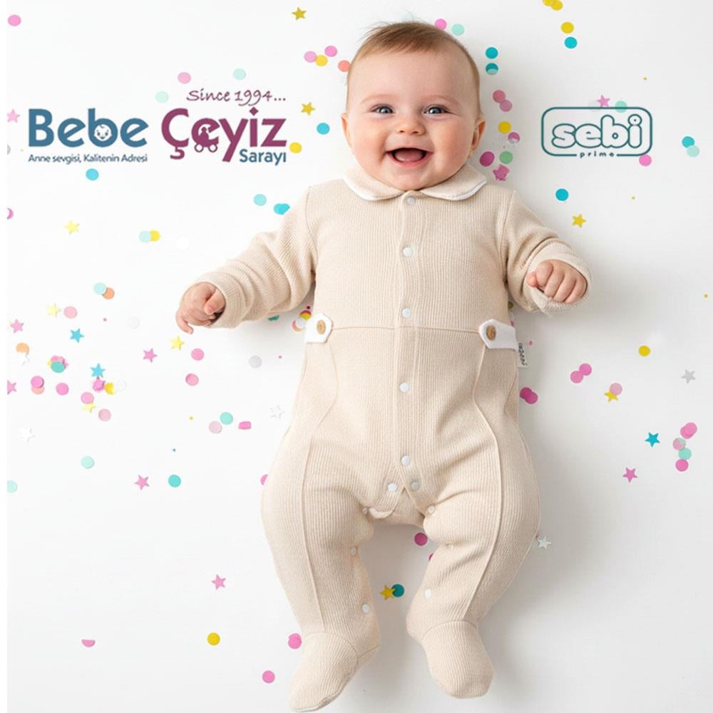 SEBİ PRİME Bebeyaka Wafıl Apoletli Nervürlü Tulum ( Bej )