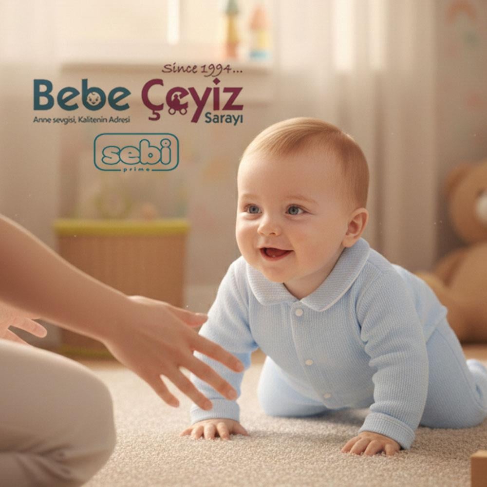 SEBİ PRİME Bebeyaka Wafıl Apoletli Nervürlü Tulum ( Mavi )
