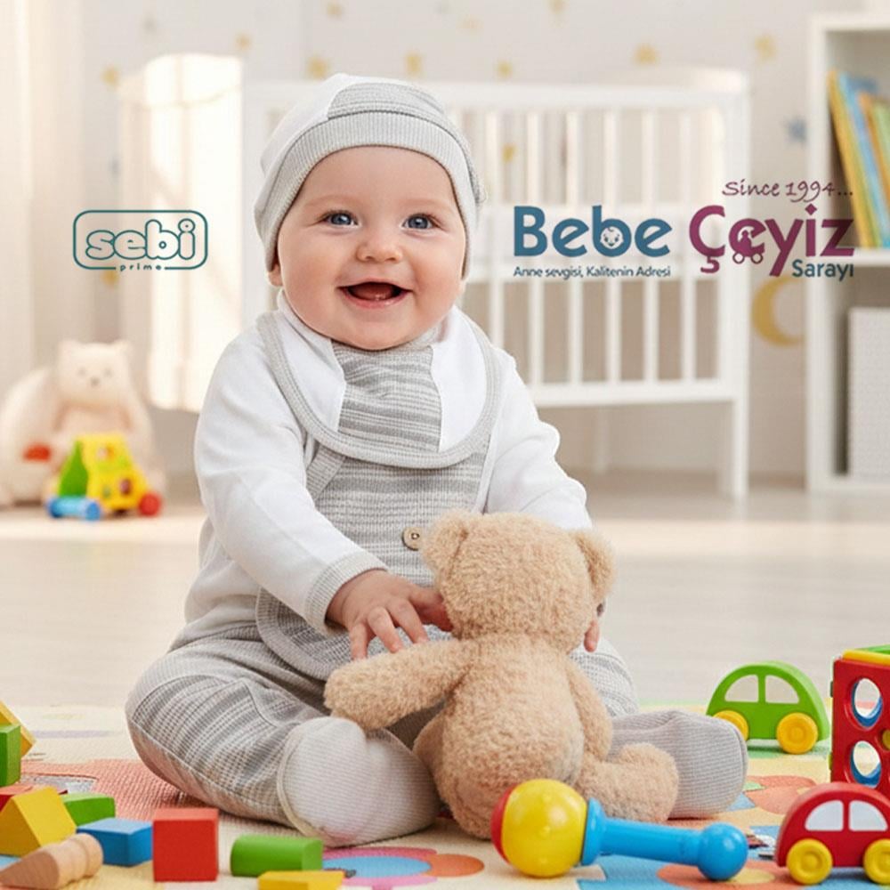 SEBİ PRİME Düğme Yakalı 5'Li Hastane Çıkışı ( Gri )