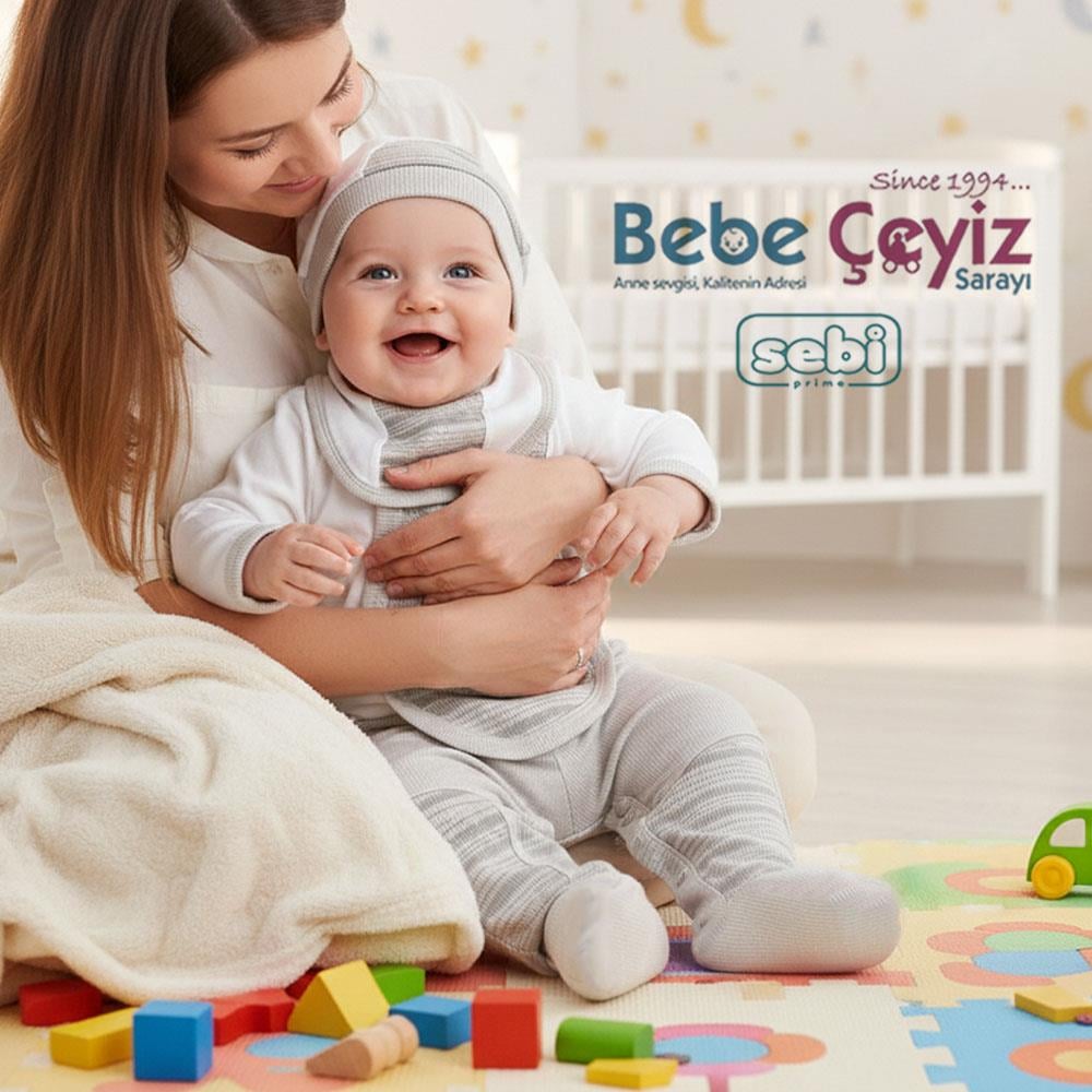 SEBİ PRİME Düğme Yakalı 5'Li Hastane Çıkışı ( Gri )