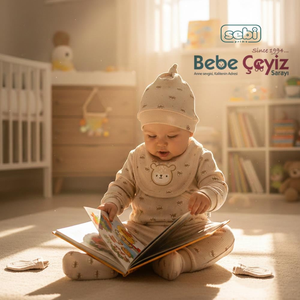 SEBİ PRİME Geyikli 5'li Hastane Çıkışı ( Bej ) (0-3 Ay)