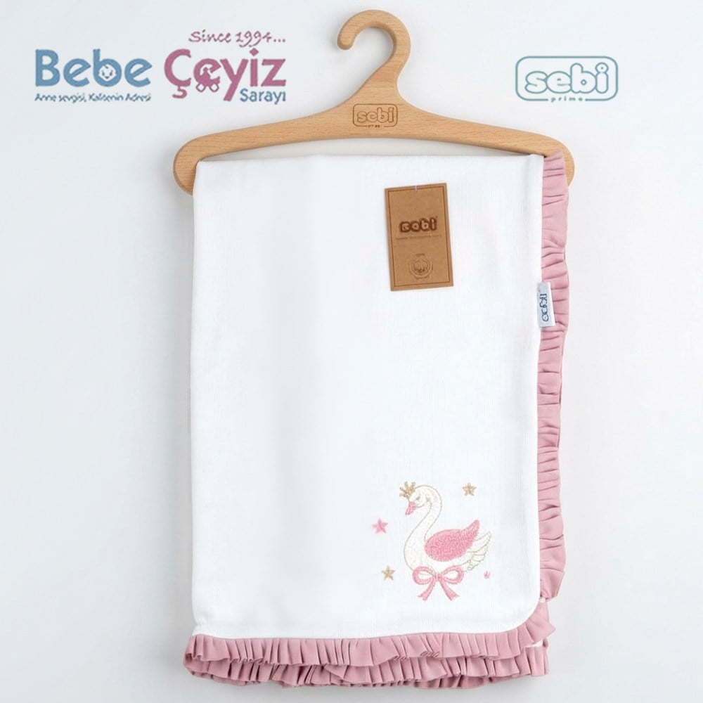 SEBİ PRİME Kuğu Battaniye ( Ekru Gül Kurusu )