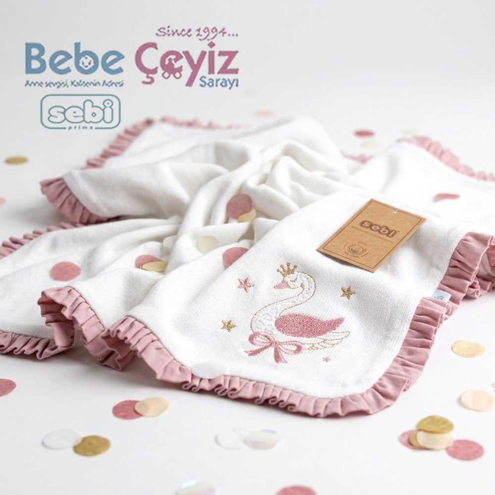 SEBİ PRİME Kuğu Battaniye ( Ekru Gül Kurusu )