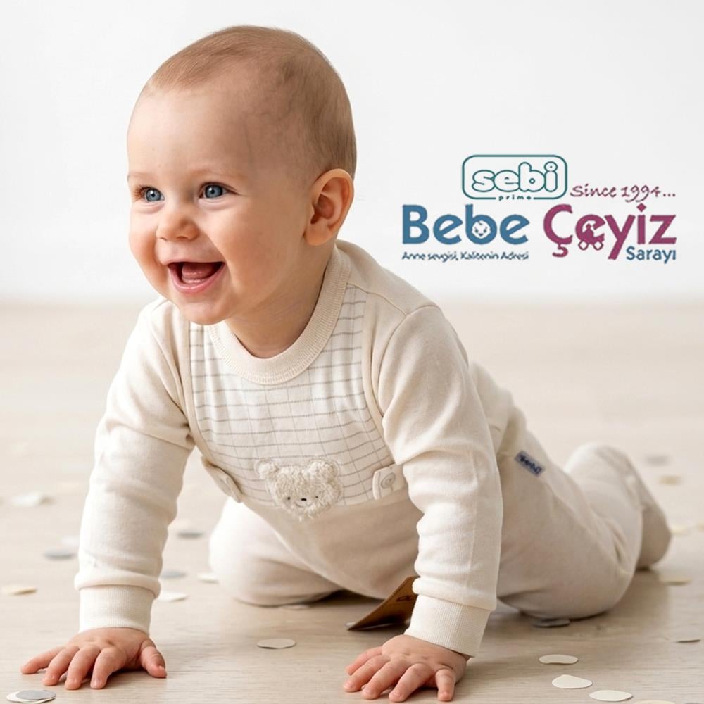 SEBİ PRİME Patikli Ayıcık Tulum  ( Krem )