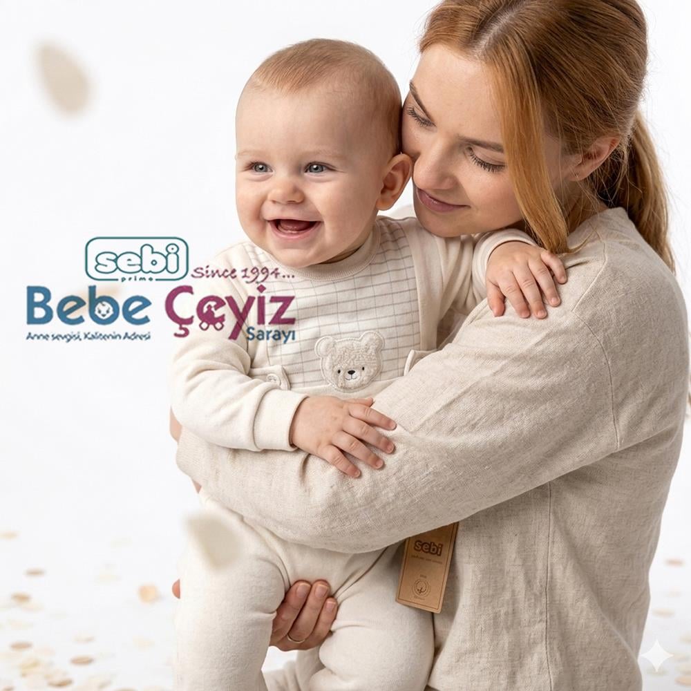 SEBİ PRİME Patikli Ayıcık Tulum  ( Krem )