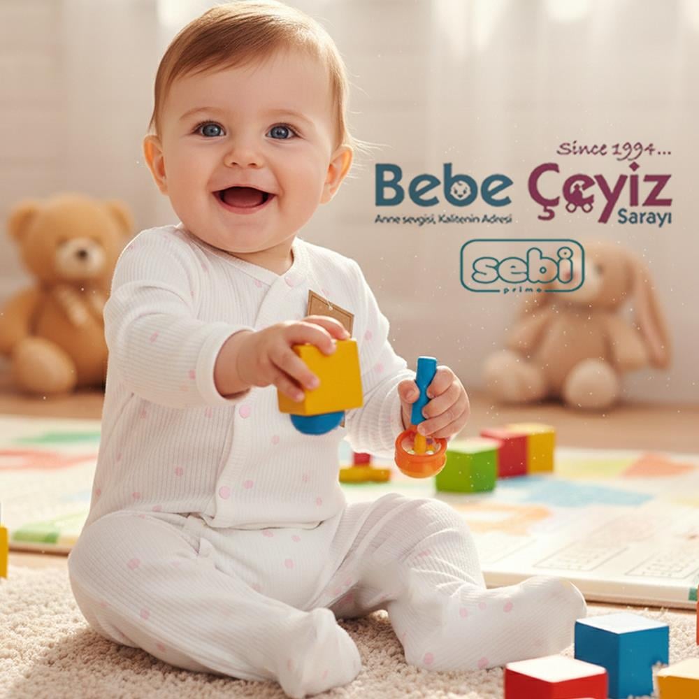 SEBİ PRİME Puantiyeli Kruvaze Tulum  ( Ekru Pembe )