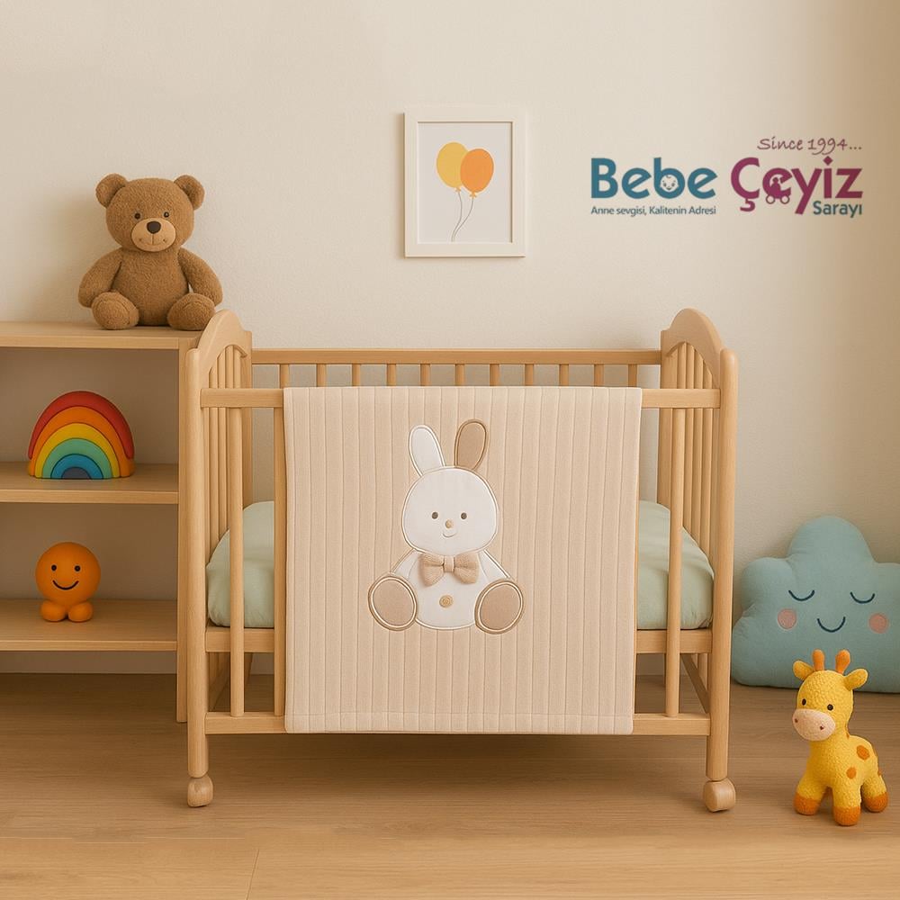 SEBİ PRİME Tavşanlı Battaniye ( Bej )