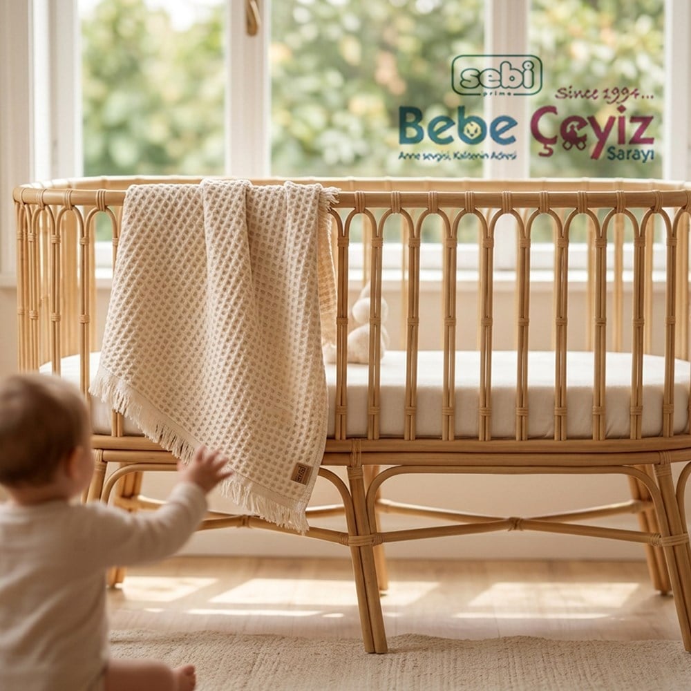 SEBİ PRİME Waffle Battaniye ( Bej )