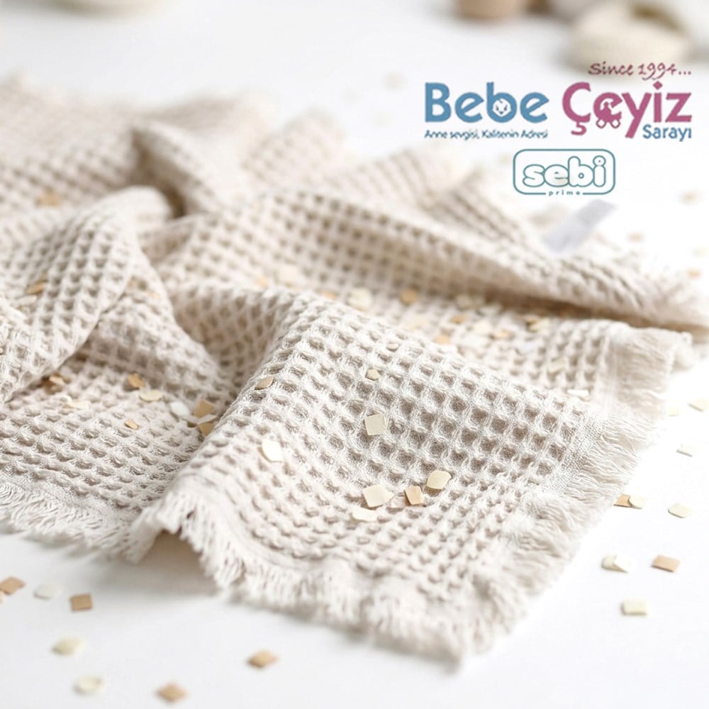 SEBİ PRİME Waffle Battaniye ( Gri )