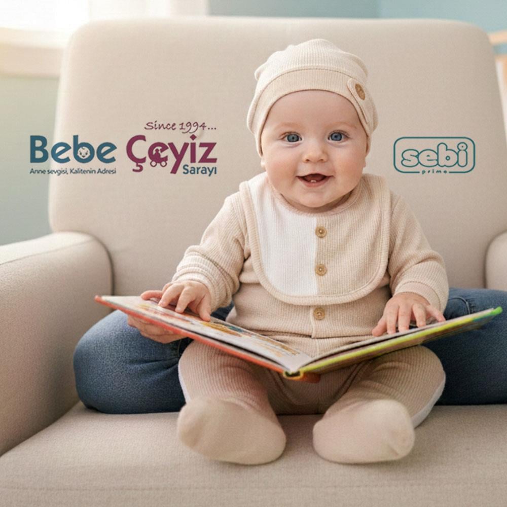 SEBİ PRİME Wafıl Apoletli Nervürlü Hastane Çıkışı ( Bej ) ( 0-3 Ay )