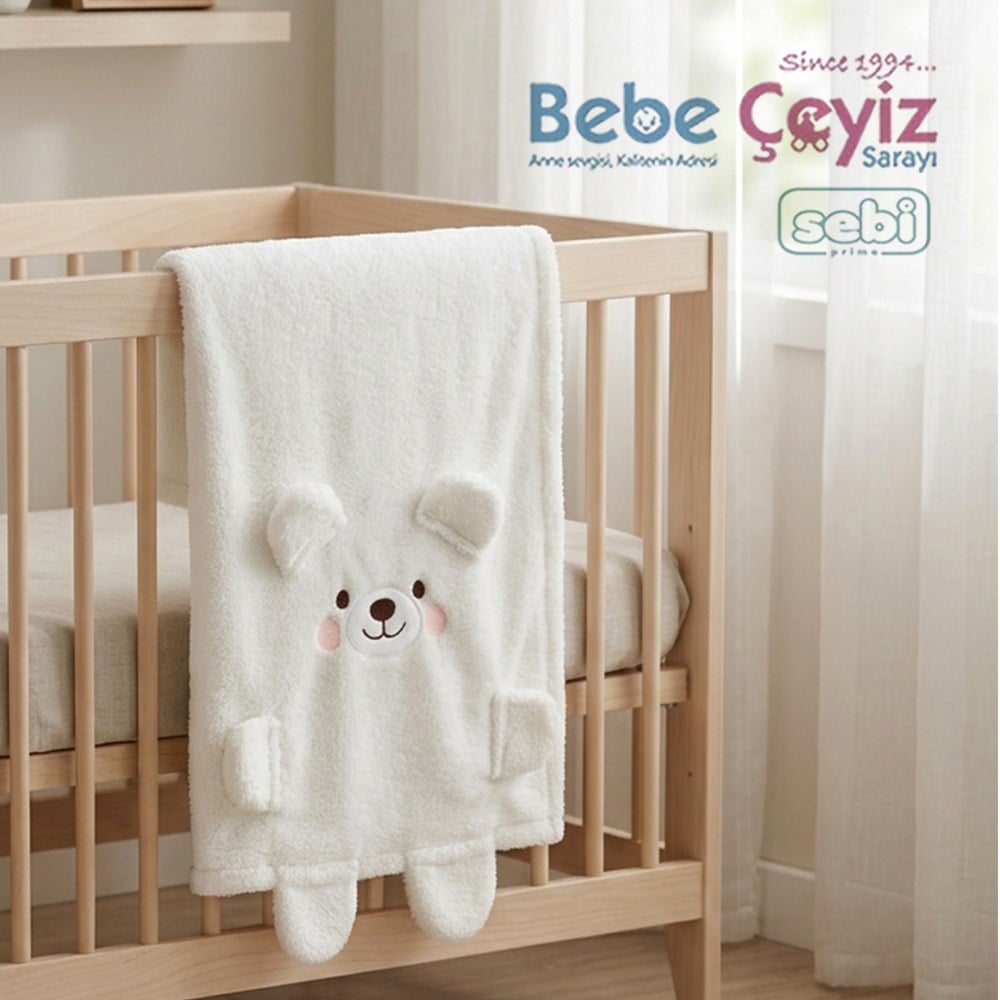 SEBİ PRİME Welsoft Ayı Battaniye ( Ekru )