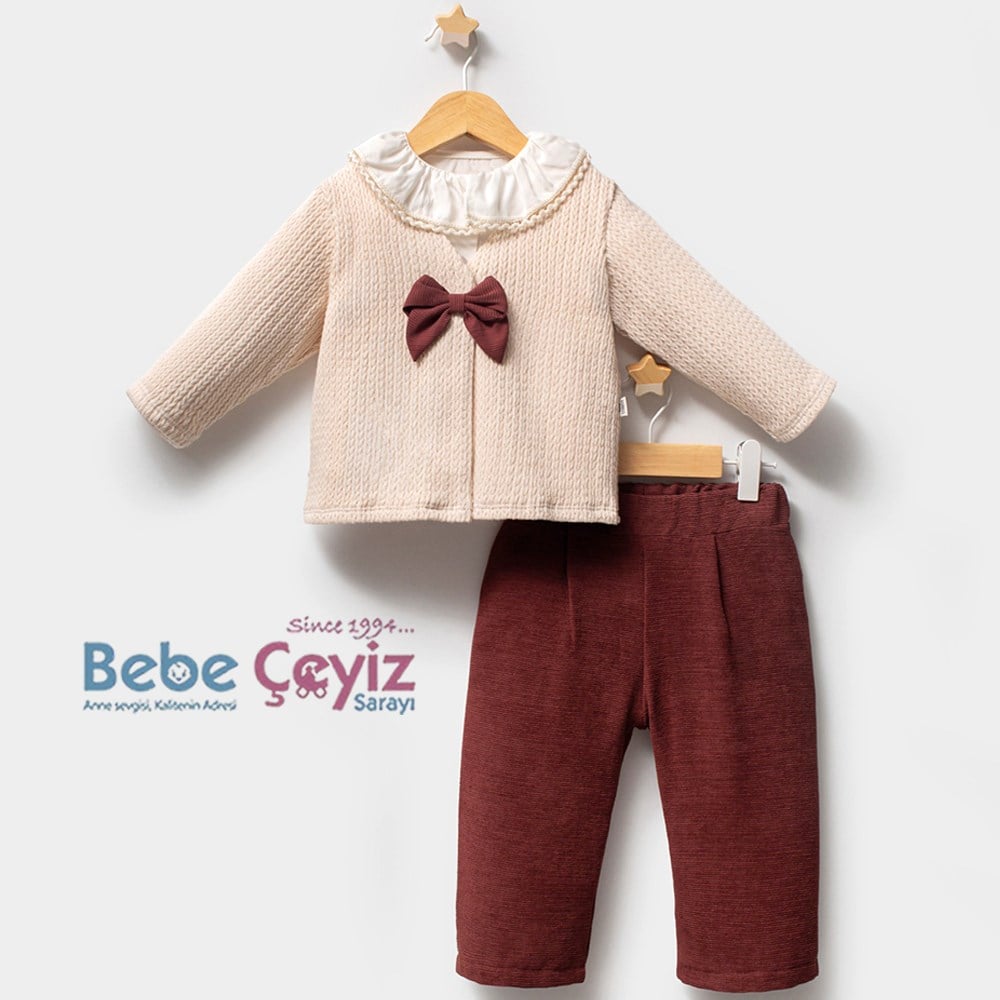 TONGS BABY Bow Forever 3'lü Takım ( Bordo )