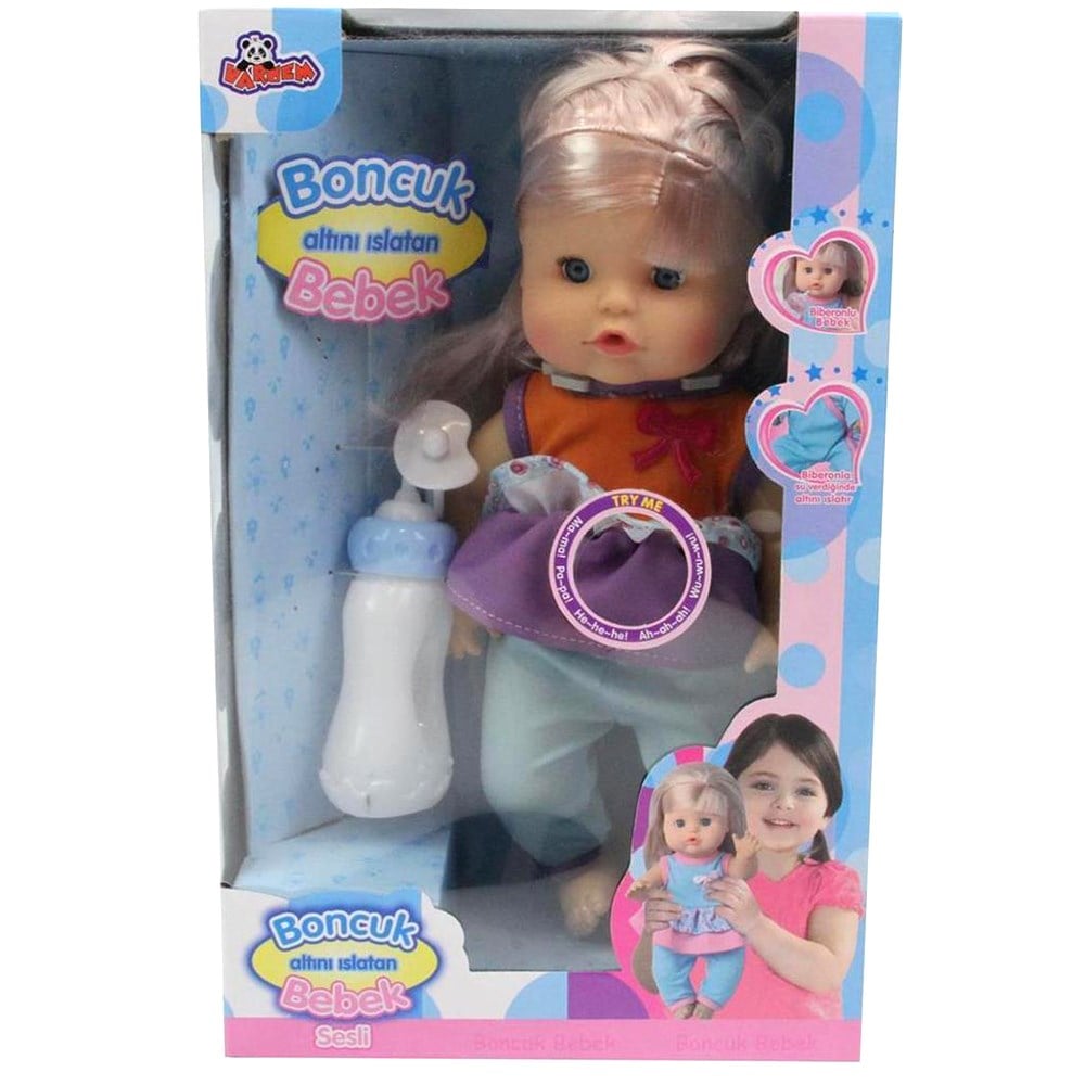 VARDEM OYUNCAK 30 Cm Emzikli Ve Biberonlu Boncuk Bebe