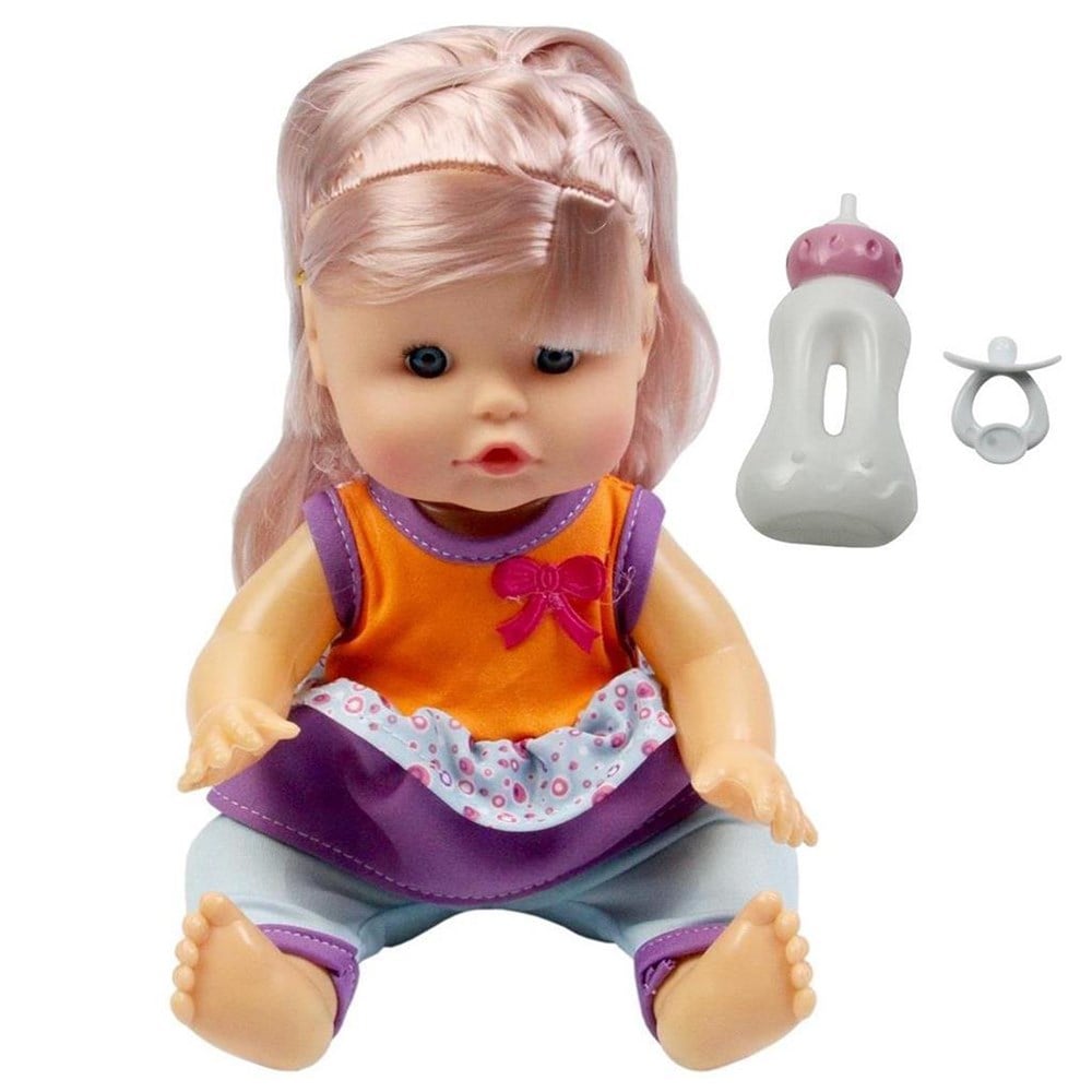 VARDEM OYUNCAK 30 Cm Emzikli Ve Biberonlu Boncuk Bebe