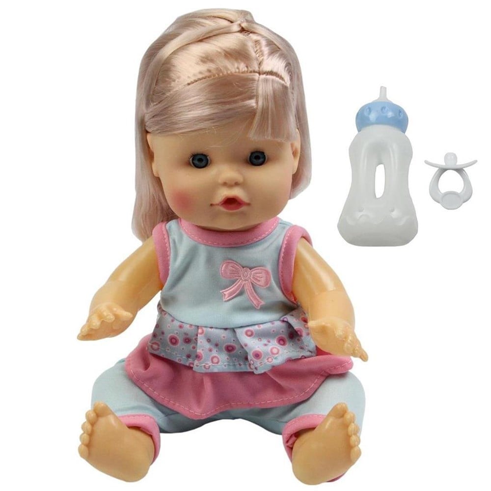 VARDEM OYUNCAK 30 Cm Emzikli Ve Biberonlu Boncuk Bebe