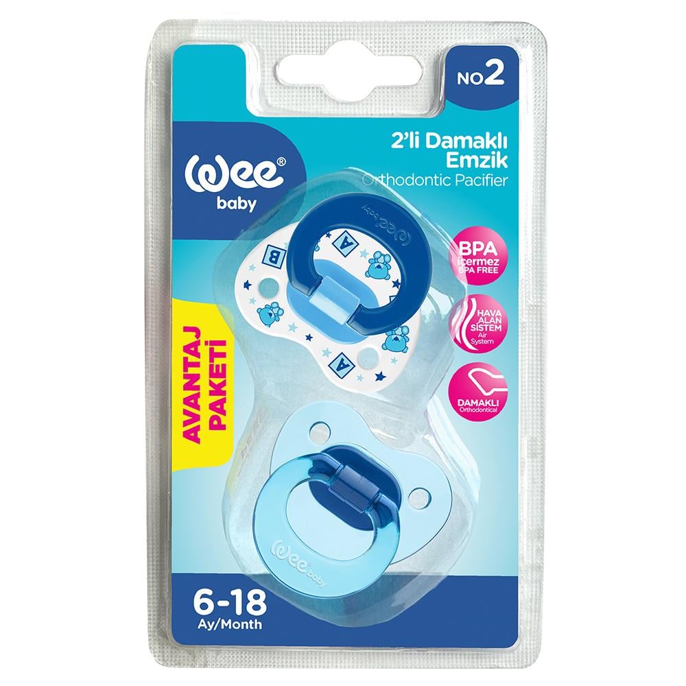 Wee Baby Damaklı Emzik 2'li No:2 (6-18Ay)