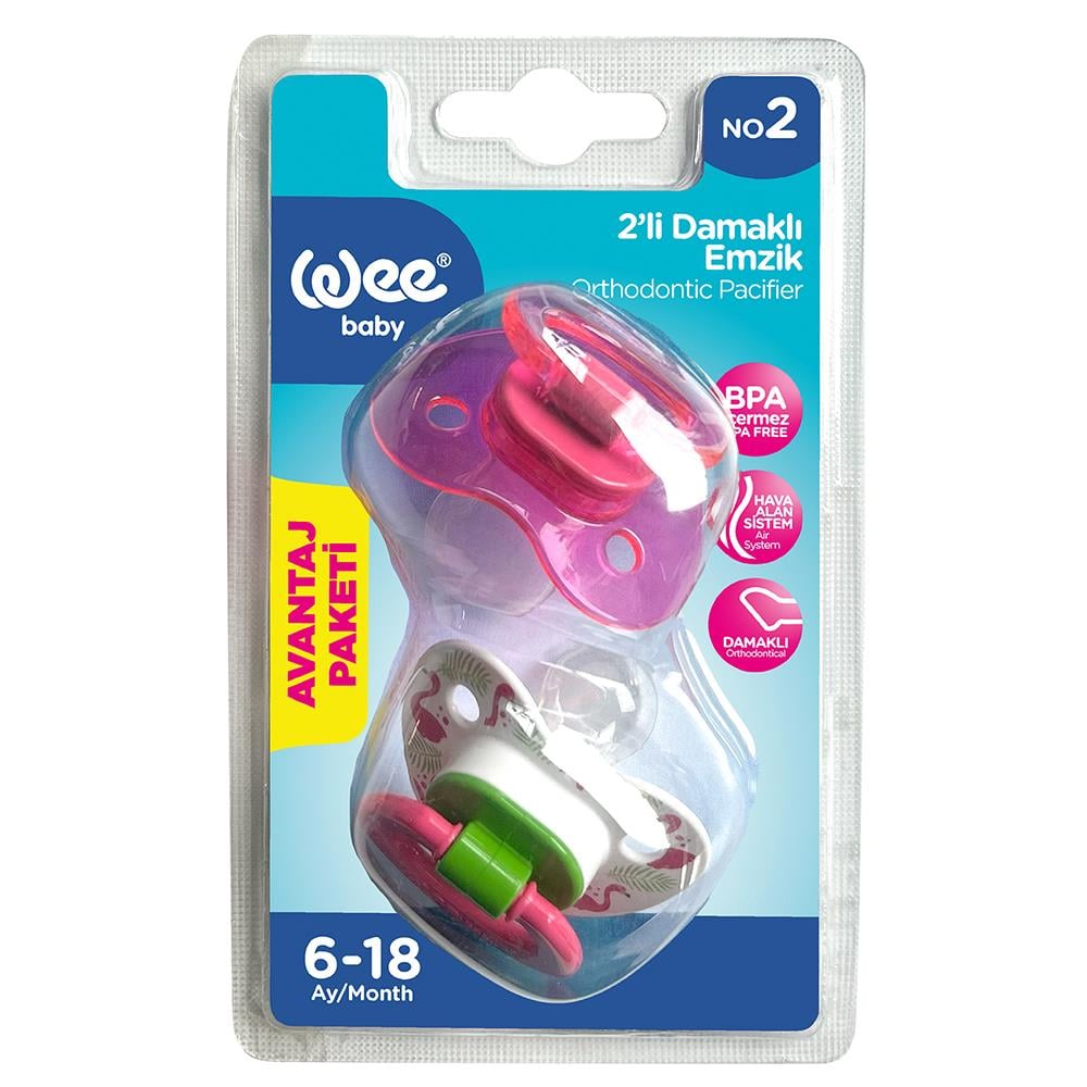Wee Baby Damaklı Emzik 2'li No:2 (6-18Ay)