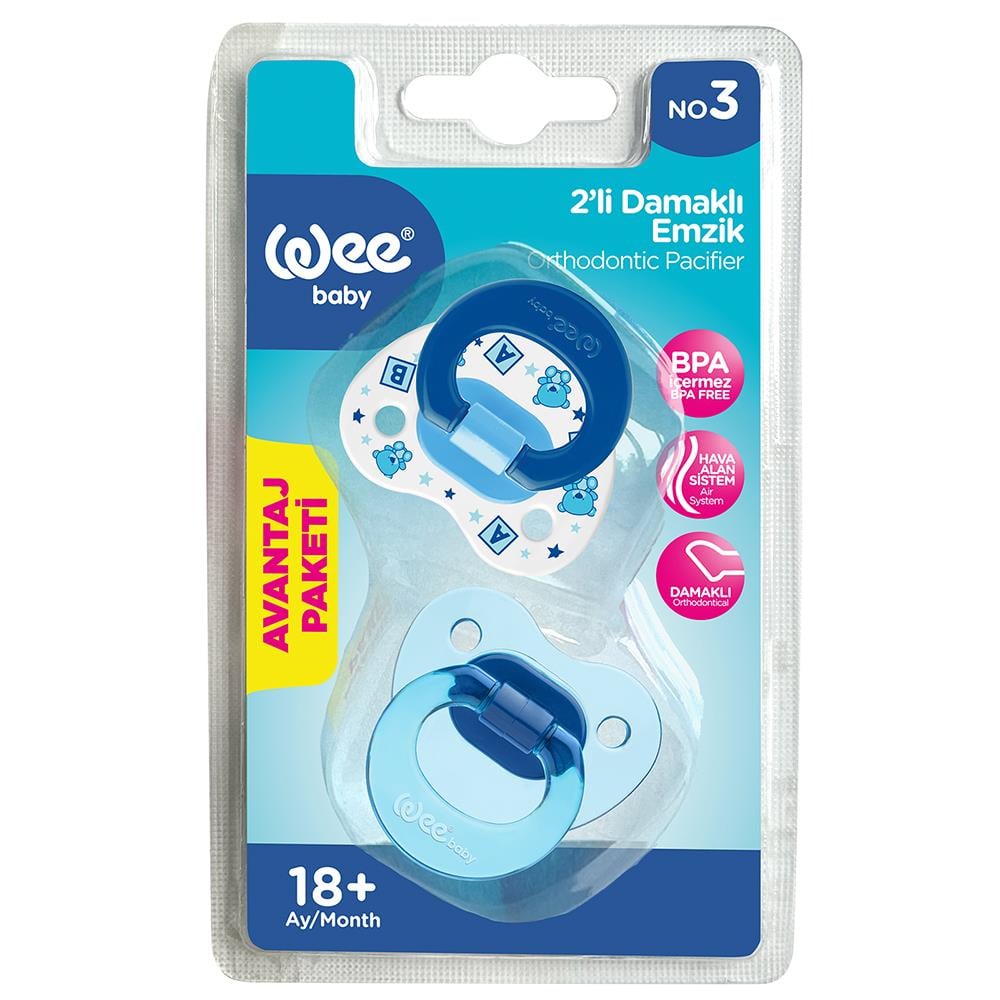 Wee Baby Damaklı Emzik 2'li No:3 (18Ay+)