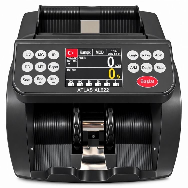 ATLAS AL-622 TL-EURO Kağıt Para Sayma Makinesi