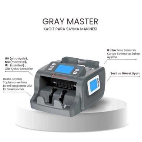 Gray master 8 Ülke  Para Sayma Makinesi
