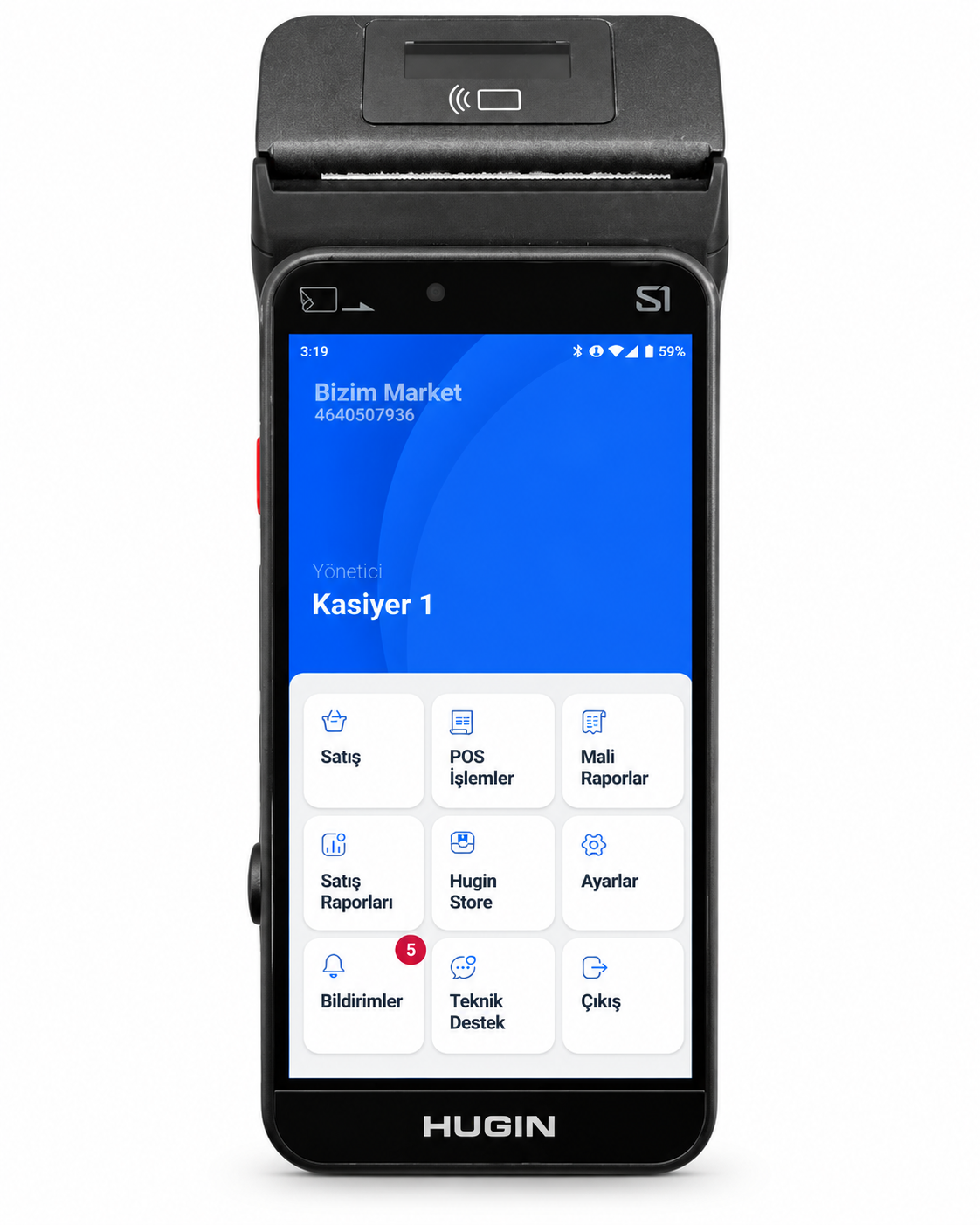 Hugin S1 Android Yeni Nesil Yazarkasa POS Cihazı