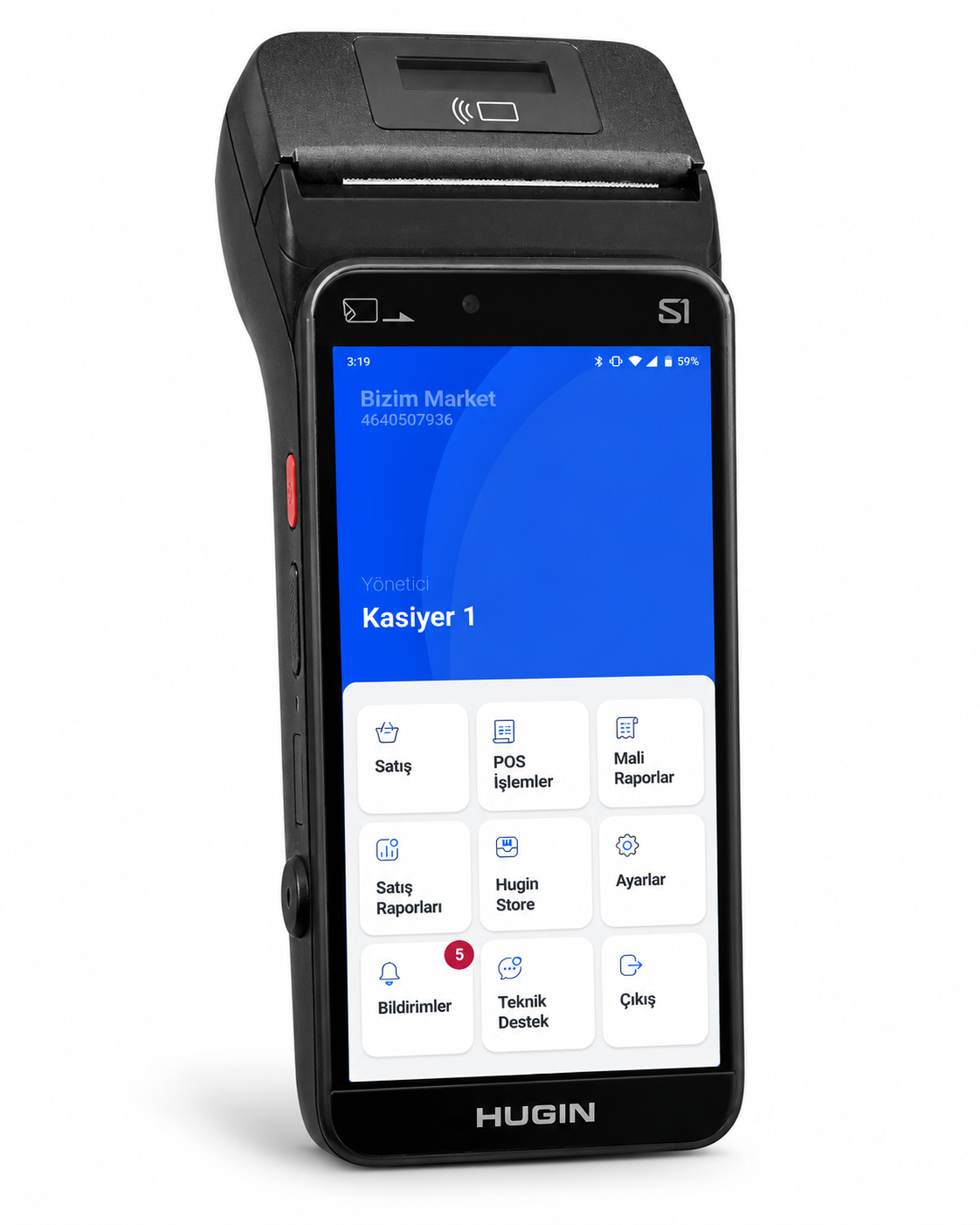 Hugin S1 Android Yeni Nesil Yazarkasa POS Cihazı