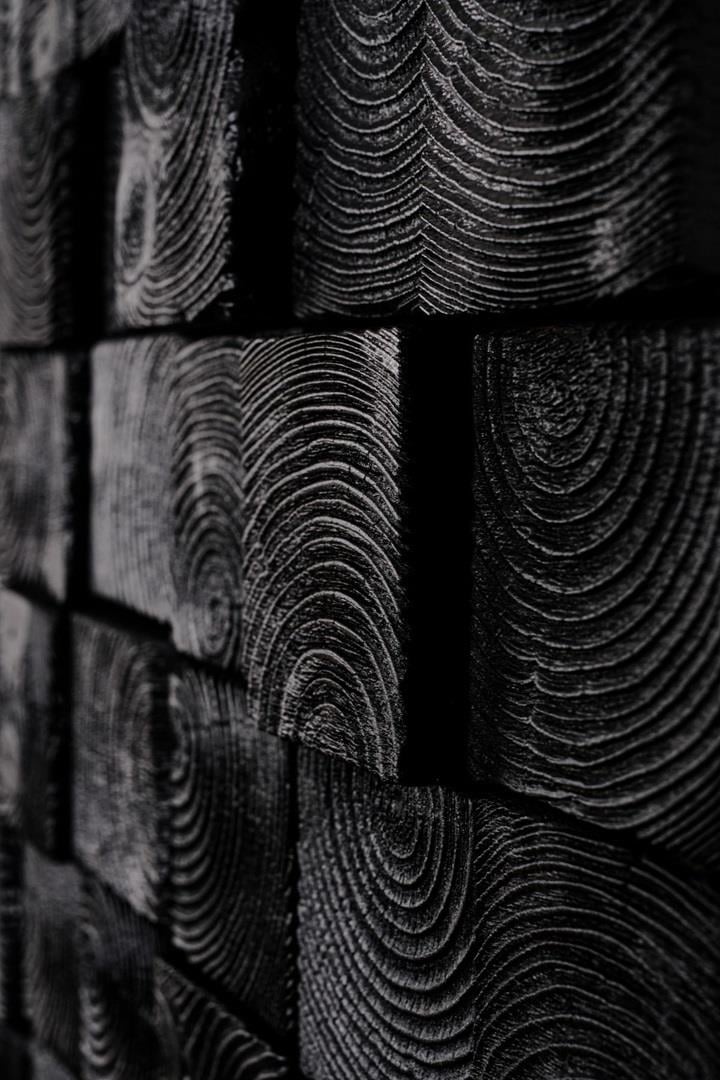 ·OD Siyah· El Yapımı Tütsülenmiş Mozaik  Ahşap Duvar Tablosu