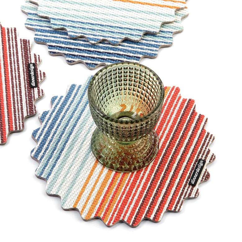 4'lü Set Bardak Altlığı Stripe