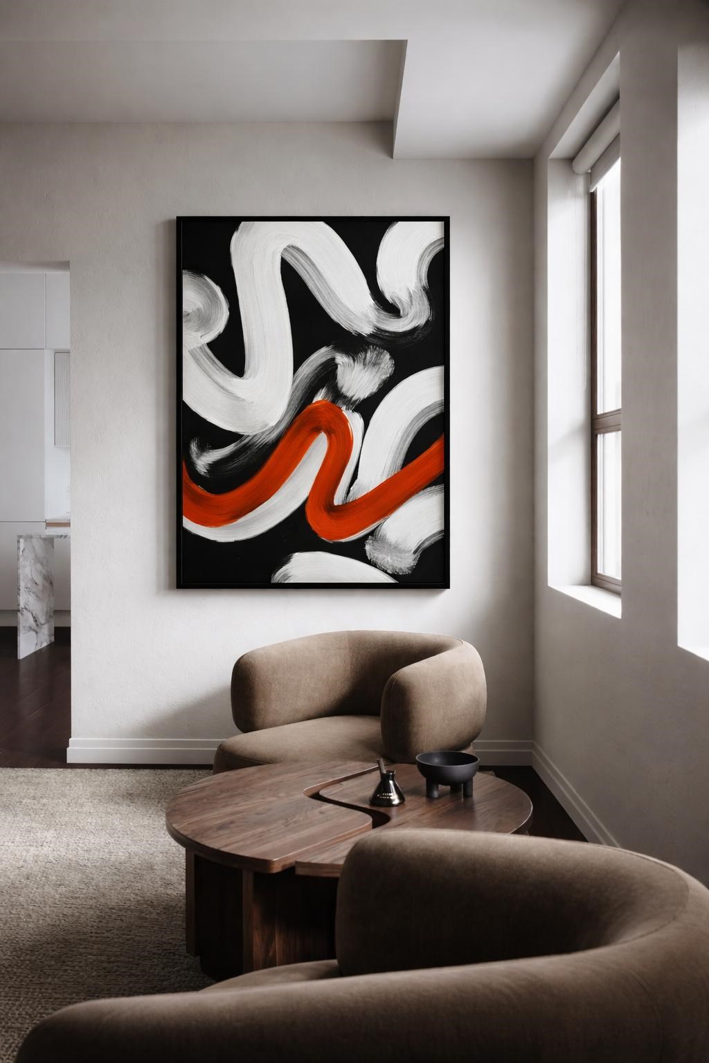 Akış Serisi No:1 El Yapımı Tablo