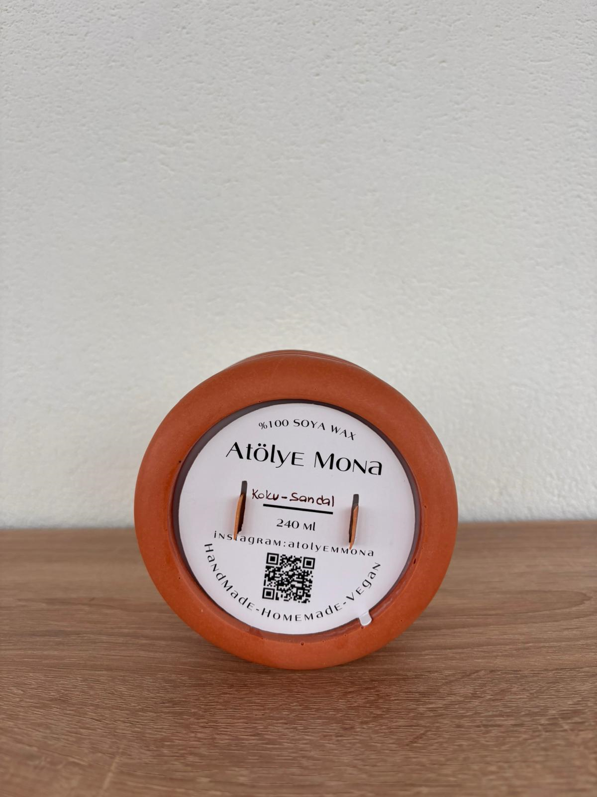 Atölye Mona Jesmonite Strato Mumluk Soya Wax Kremit