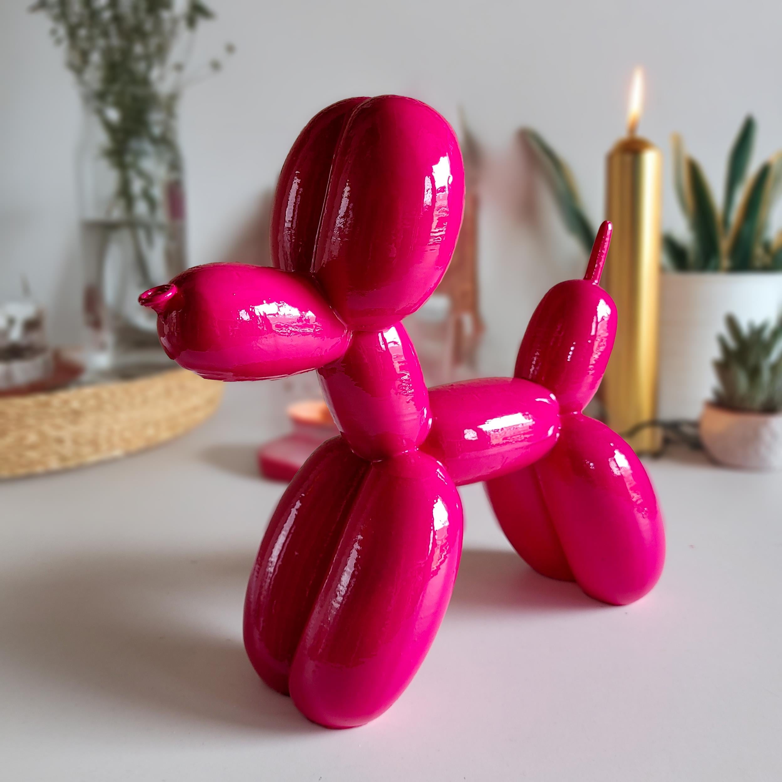 Balon Köpek Figürü | Fuşya