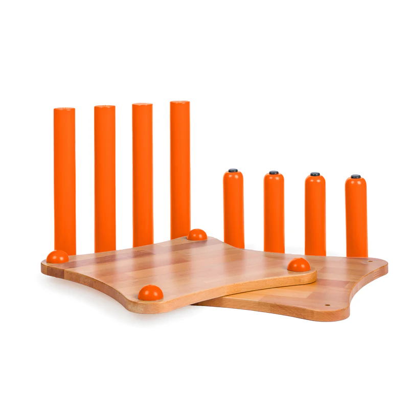 Basic Ahşap ve Turuncu Renkli Demonte Yan Sehpa