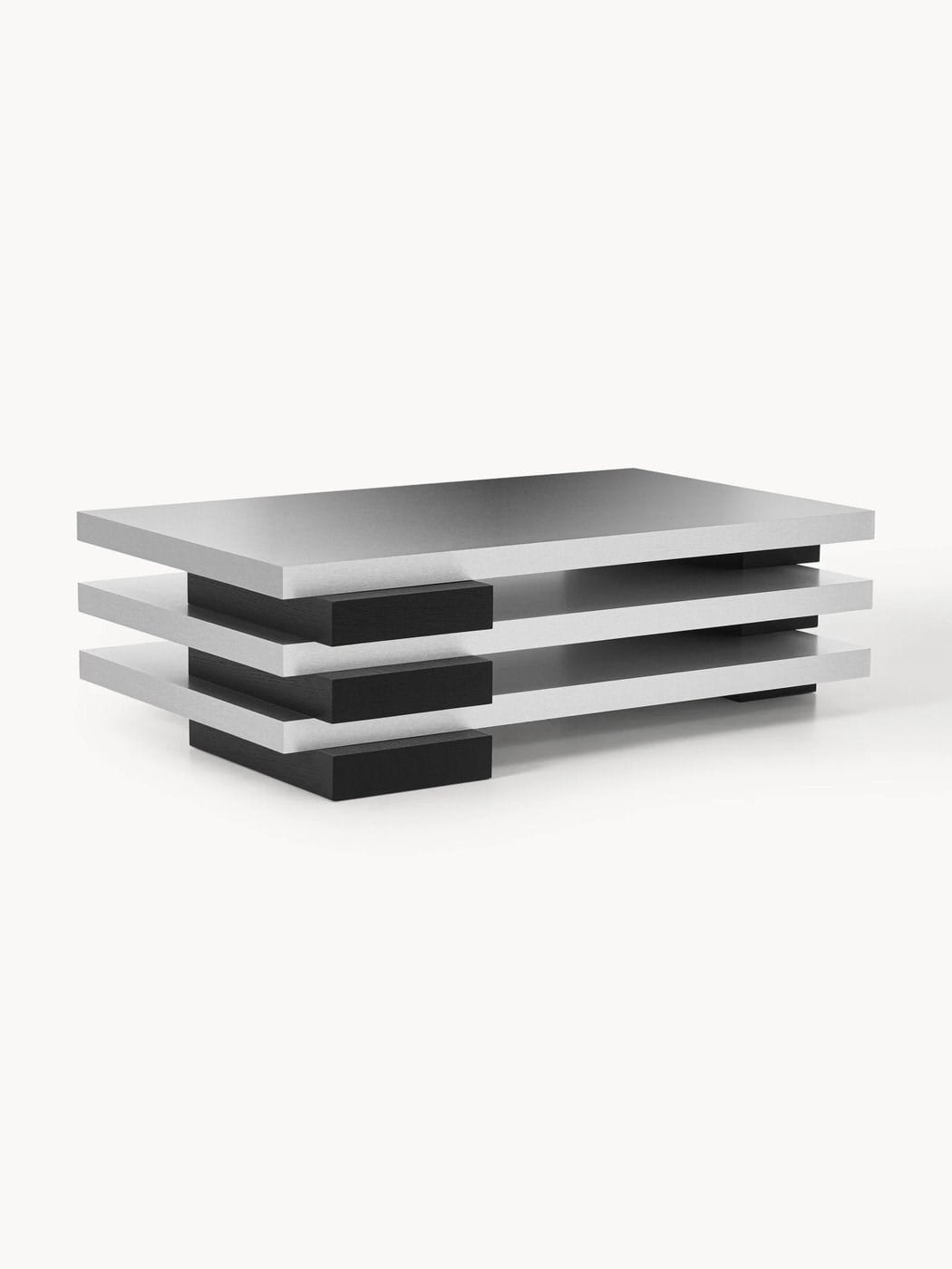Blok Katmanlı Modern Orta Sehpa 120 cm