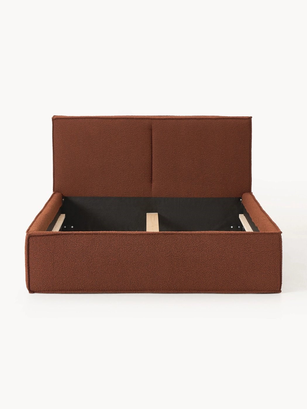 Boucle Kaplı Şifonyerli Yatak Terracotta