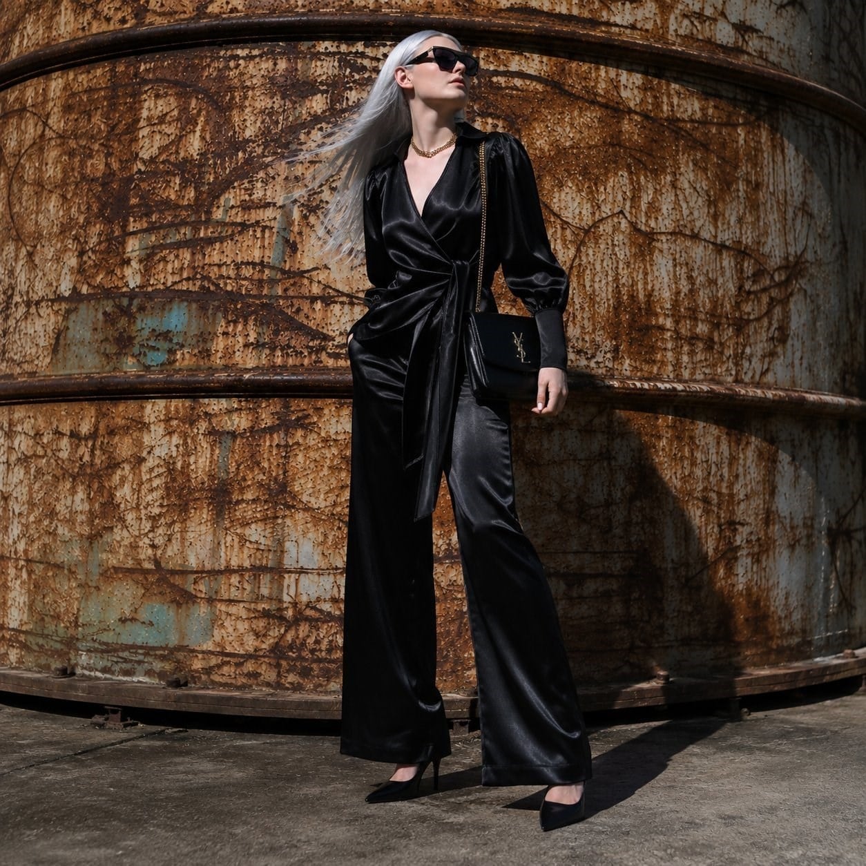 Britta Envelope Satin Shirt